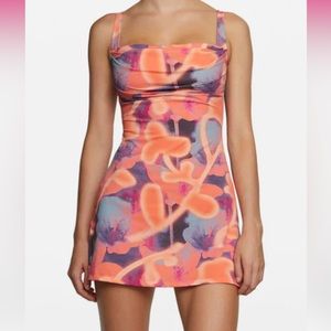 NWT Ginger Dress in Neon Peach Floral